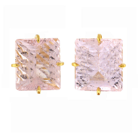 Shimmer i morganite earrings