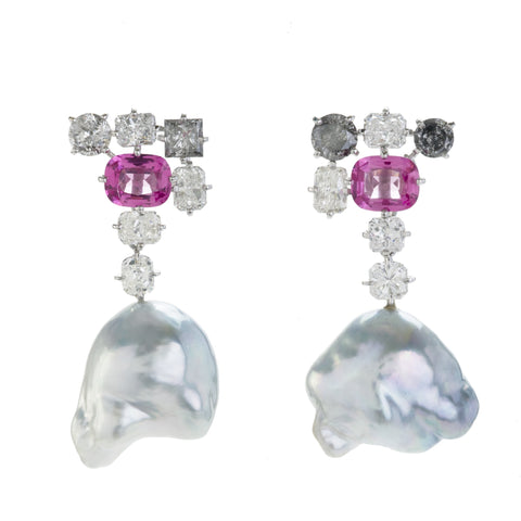 SPINEL VIII pearl earrings