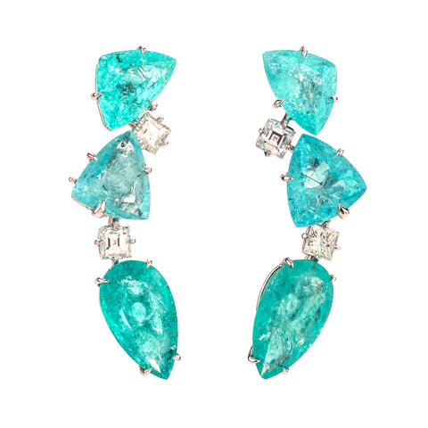 St Barths V tourmaline earrings