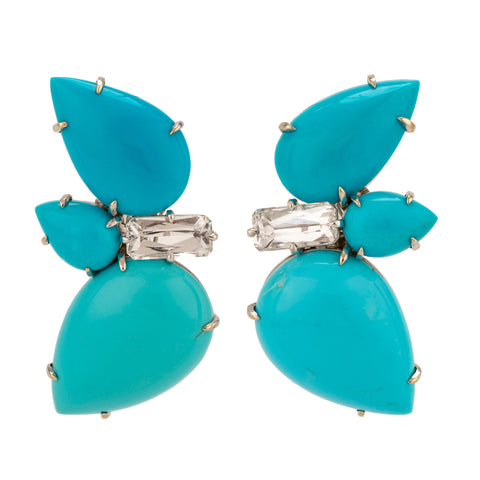 Sleeping iv turquoise earrings