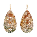 Fall carved I agate earrings