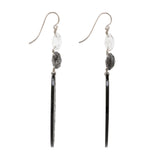 Round iii agate earrings