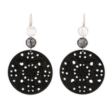Round iii agate earrings