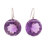 Round I amethyst earrings
