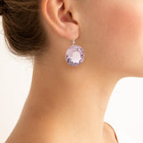 OVAL I amethyst earrings