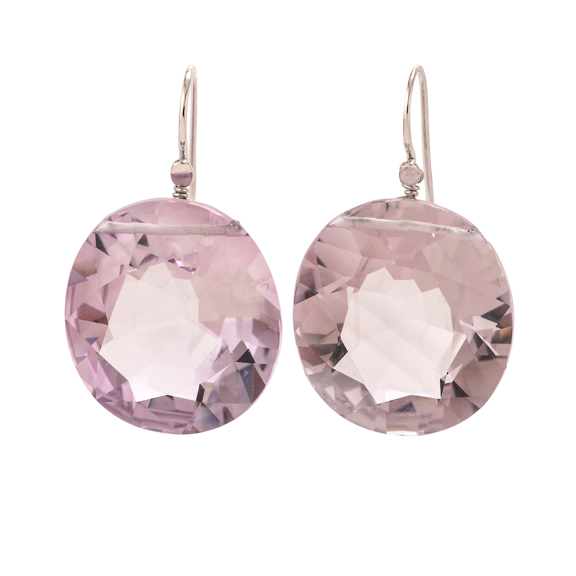 OVAL I amethyst earrings