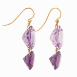 OVAL II amethyst earrings