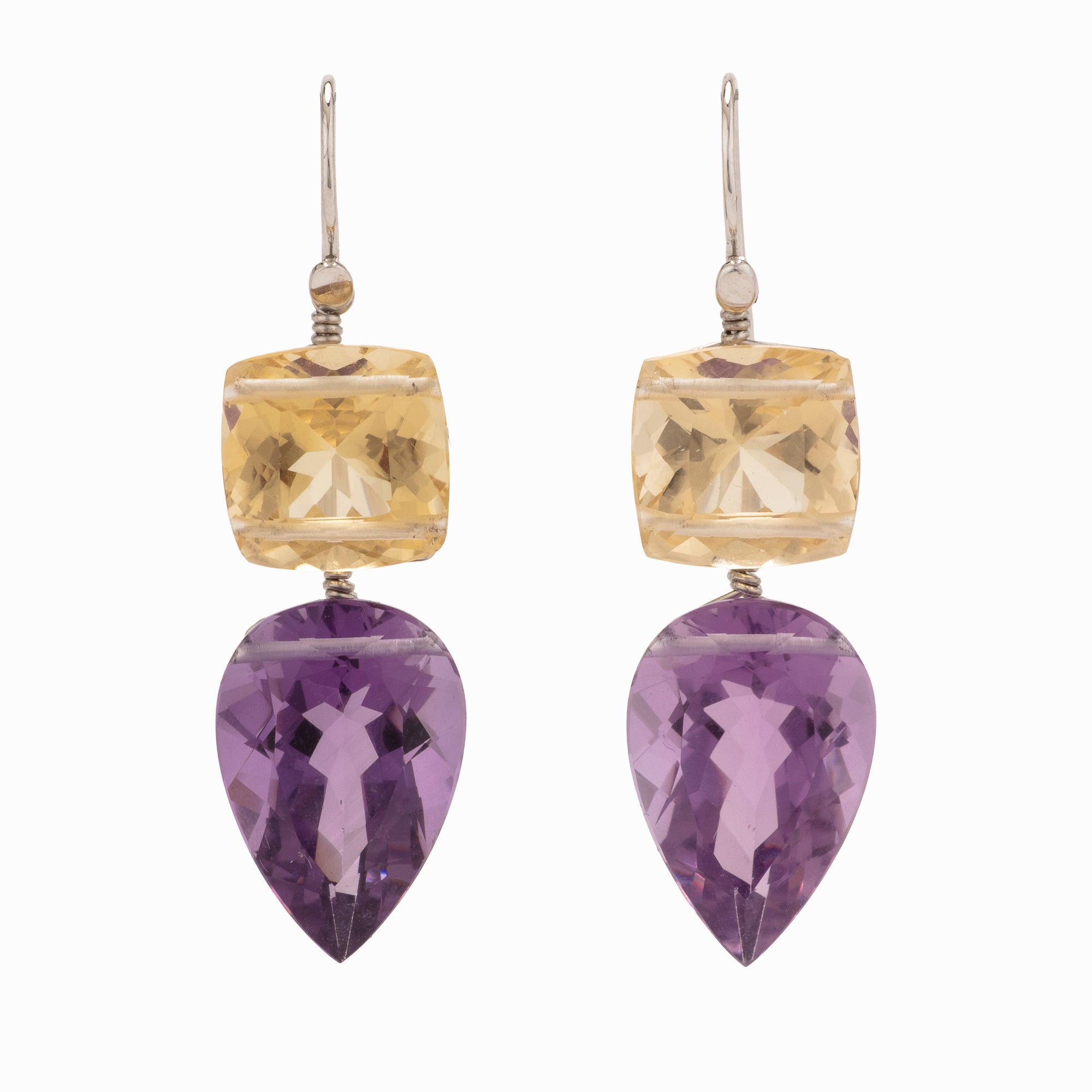 Tear ii amethyst beryl earrings