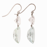 Oval II aquamarine earrings