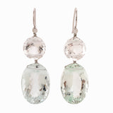 Oval II aquamarine earrings