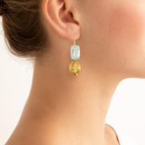 Oval ii aquamarine earrings