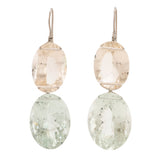 OVAL II aquamarine earrings