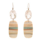 Saturn ii chalcedony earrings