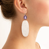 Pale ii jade amethyst earrings