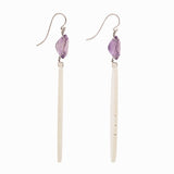 Pale ii jade amethyst earrings