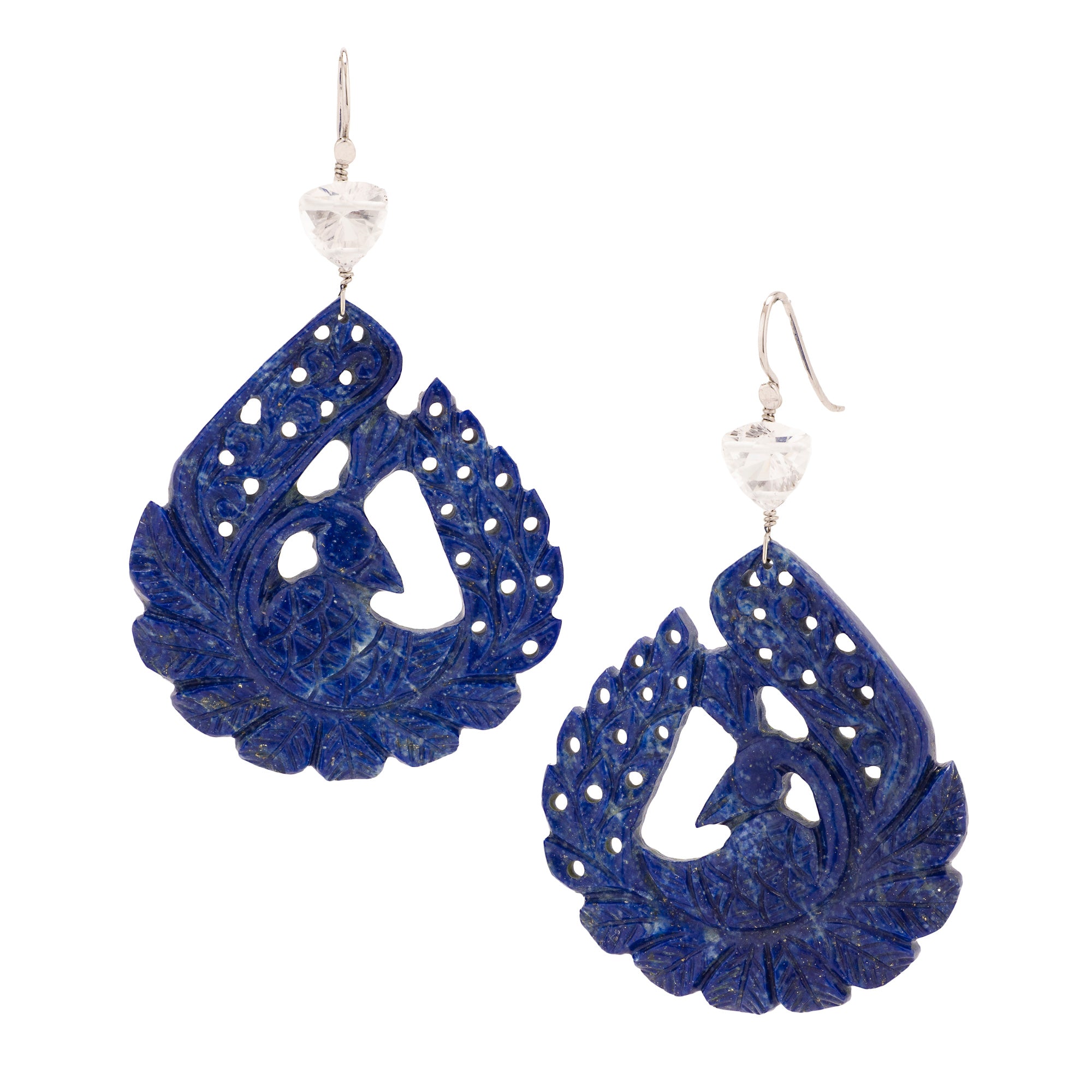 Swan ii lapis earrings