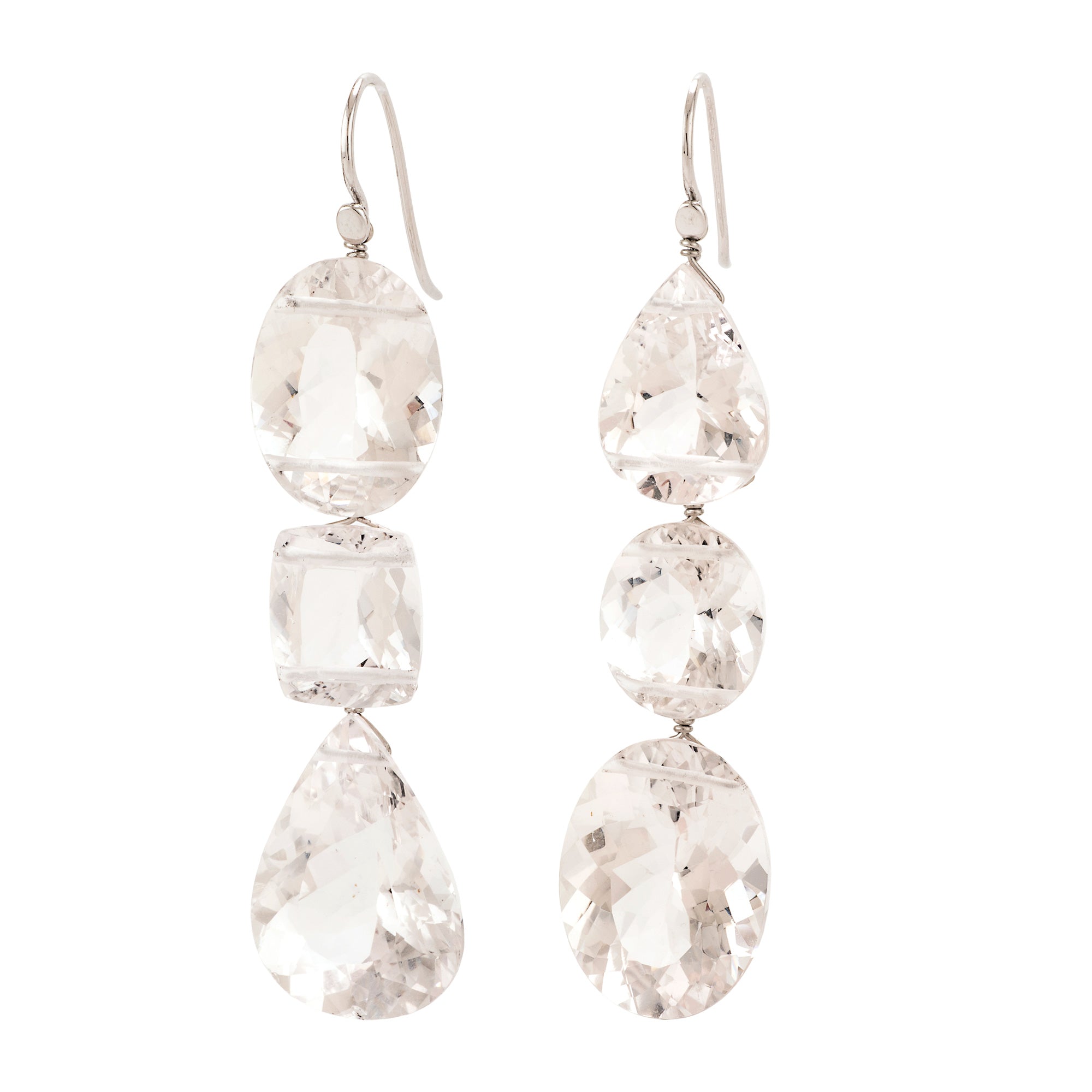 Shimmer III morganite earrings