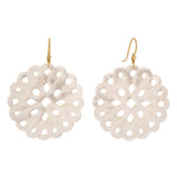 Rosette I mother of pearl earring
