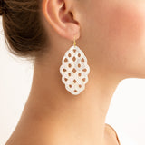 CARVED I pearl earring