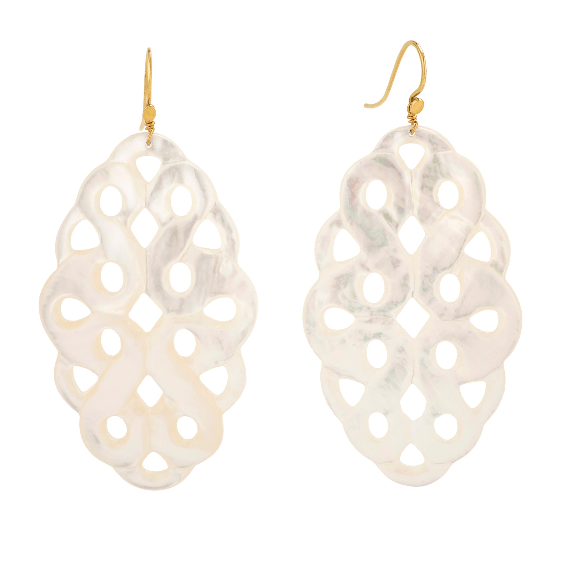 CARVED I pearl earring