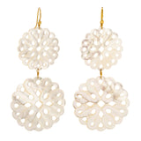 Lattice ii mother of pearl earring