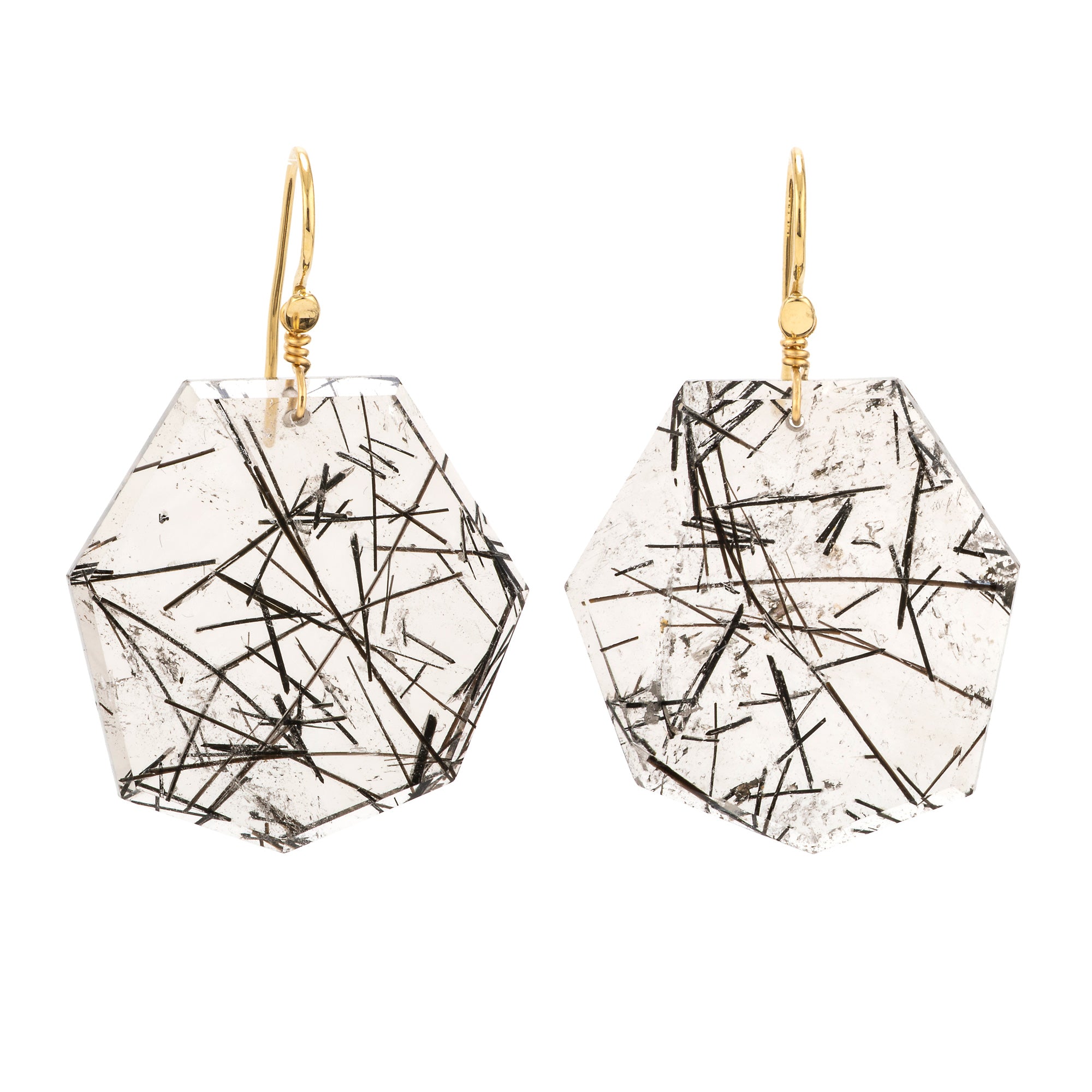 Hex i quartz earrings