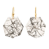 Hex i quartz earrings