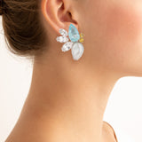 Lion vii keshi and aquamarine earrings